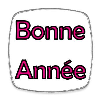 BONNE ANNEE. SAINT SYLVESTRE. NOUVELLE ANNÉE - Magnet carré - blanc - Devant