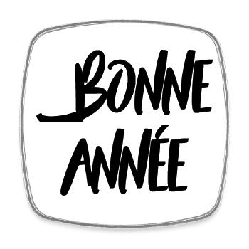 BONNE ANNEE. NOËL. ANNEE. ANNIVERSAIRE. RETRAITE. - Magnet carré - blanc - Devant