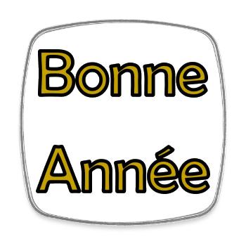 BONNE ANNEE. SAINT SYLVESTRE. NOUVELLE ANNÉE - Magnet carré - blanc - Devant
