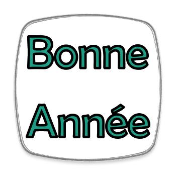 BONNE ANNEE. SAINT SYLVESTRE. NOUVELLE ANNÉE - Magnet carré - blanc - Devant