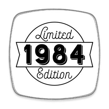 Année de naissance : 1984 - Magnet carré - blanc - Devant