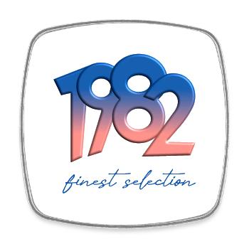 1982 - finest selection - Square fridge magnet - white - Front