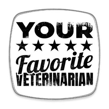 Veterinarian Joke - Square fridge magnet - white - Front