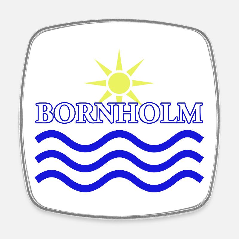 BORNHOLM-Sun Water - Square fridge magnet - white