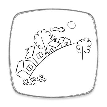 the world as I like it - Square fridge magnet - white - Front