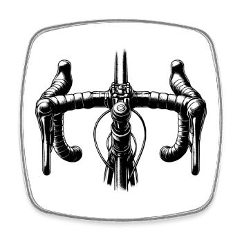 Vélo de route Vélo Cyclisme Croquis Noir Blanc - Magnet carré - blanc - Devant