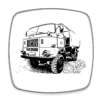 W50 Classic - Square fridge magnet - white - Front