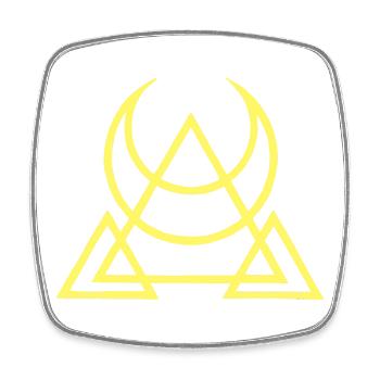 Symbol der ägyptischen Pyramiden - Viereckiger Kühlschrankmagnet - Weiß - Vorne