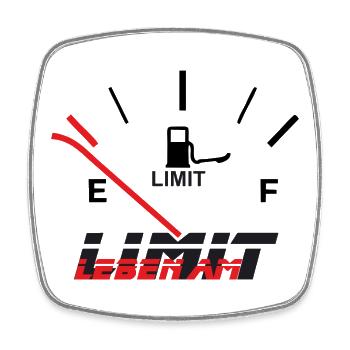Life at the limit - Square fridge magnet - white - Front