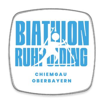 Biathlon Ruhpolding - Viereckiger Kühlschrankmagnet - Weiß - Vorne