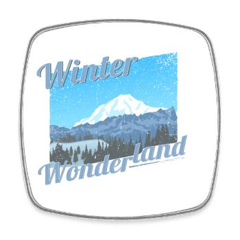Winter Wonderland | Winterlandschaft - Viereckiger Kühlschrankmagnet - Weiß - Vorne
