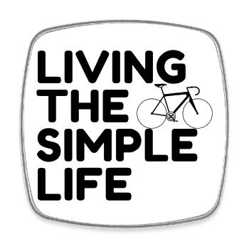 Living the simple life - Square fridge magnet - white - Front