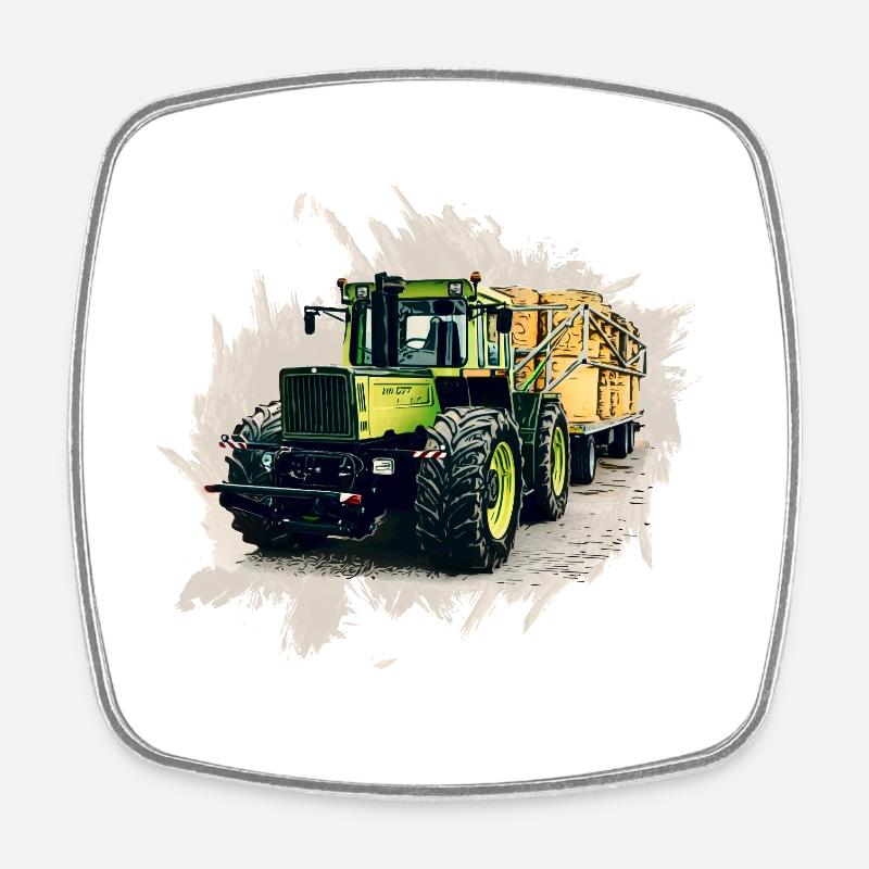 MB trac 1300 TRAC avec remorque - Magnet carré - blanc