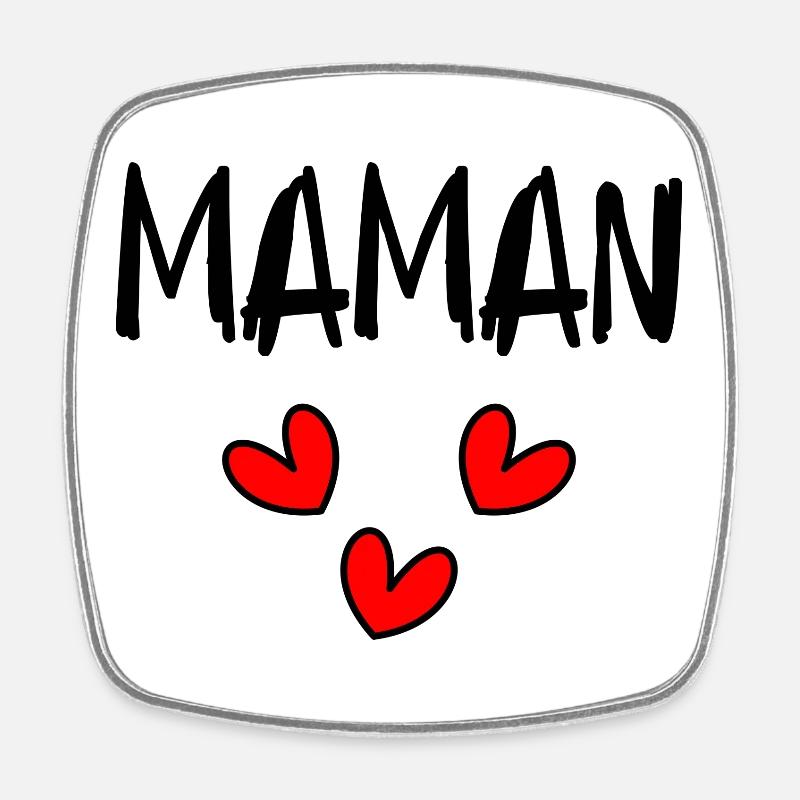 MAMAN - Magnet carré - blanc
