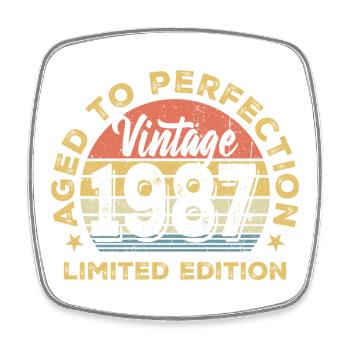 Vintage 1987 Limited Edition - Square fridge magnet - white - Front