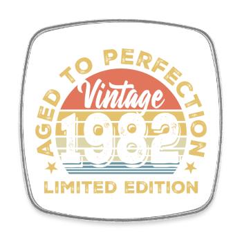 Vintage 1982 Limited Edition - Square fridge magnet - white - Front