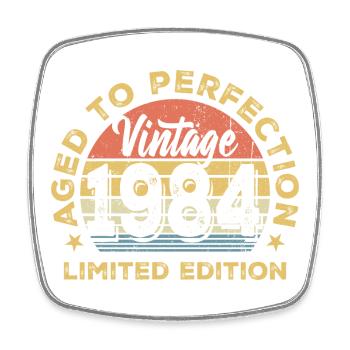 Vintage 1964 Aged to Perfection - Square fridge magnet - white - Front