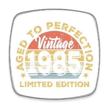 Vintage 1985 Limited Edition Badge - Square fridge magnet - white - Front