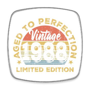 Vintage 1966 Aged to Perfection - Square fridge magnet - white - Front
