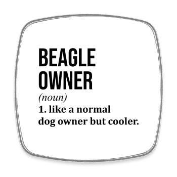 Beagle - Viereckiger Kühlschrankmagnet - Weiß - Vorne