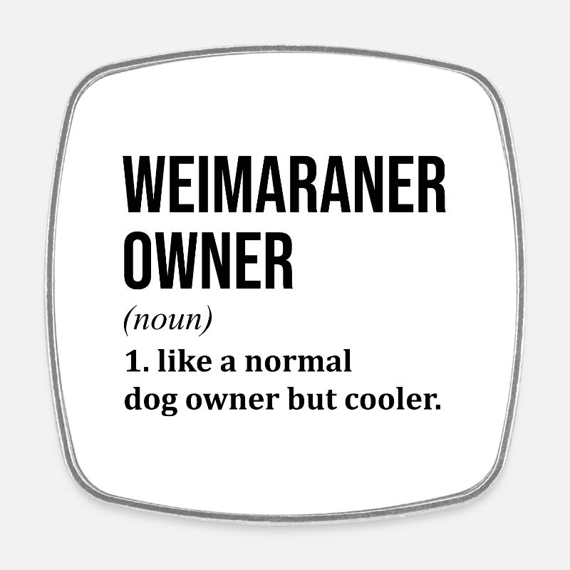 Weimaraner - Square fridge magnet - white