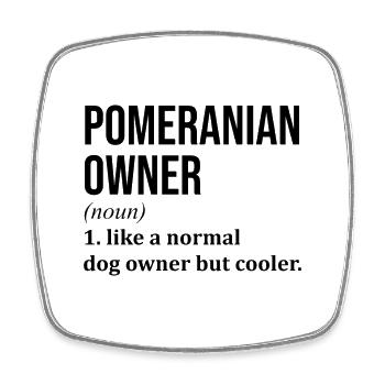 Pomeranian - Square fridge magnet - white - Front