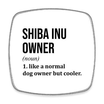 Shiba Inu - Viereckiger Kühlschrankmagnet - Weiß - Vorne