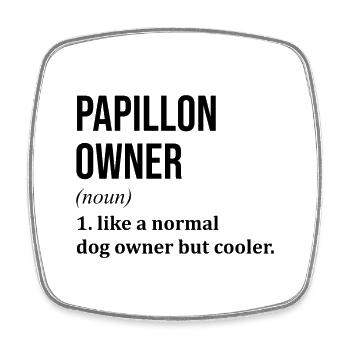Papillon - Magnet carré - blanc - Devant