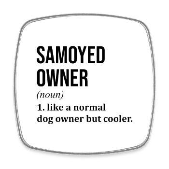 Samoyed - Square fridge magnet - white - Front