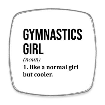 Gymnastics - Square fridge magnet - white - Front