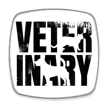 Veterinarian - Square fridge magnet - white - Front