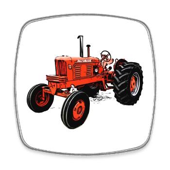 Allis Chalmers WD45 Tractor - Square fridge magnet - white - Front