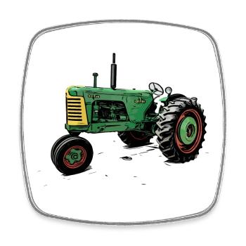Oliver 88 Tractor - Square fridge magnet - white - Front