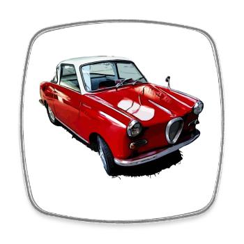 Goggomobil TS 250 - Square fridge magnet - white - Front