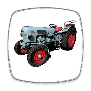 Eicher Tiger EM 235 - Viereckiger Kühlschrankmagnet - Weiß - Vorne