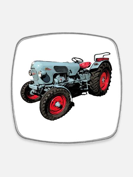 Eicher Tiger EM 235 - Viereckiger Kühlschrankmagnet - Weiß