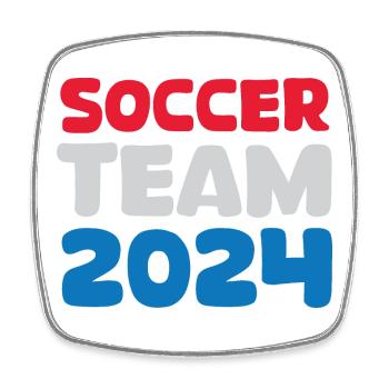 Équipe de football des Pays-Bas 2024 Logo d’icône de fan de football - Magnet carré - blanc - Devant