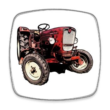 Güldner G40 Tractor - Square fridge magnet - white - Front