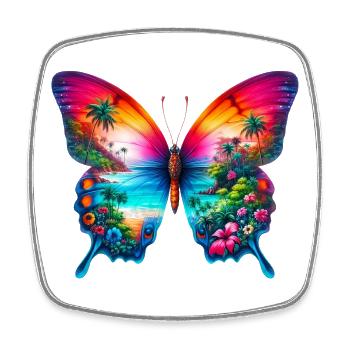 Butterfly - Square fridge magnet - white - Front