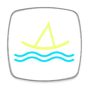 Segeln - Segelboot - Viereckiger Kühlschrankmagnet - Weiß - Vorne
