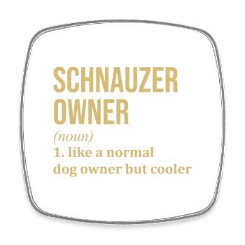 Schnauzer - Square fridge magnet - white - Front
