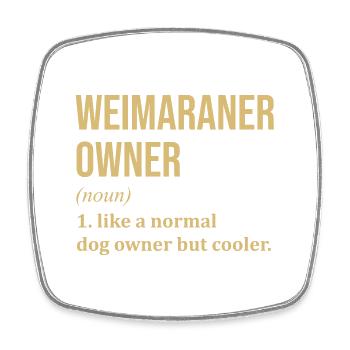 Weimaraner - Viereckiger Kühlschrankmagnet - Weiß - Vorne