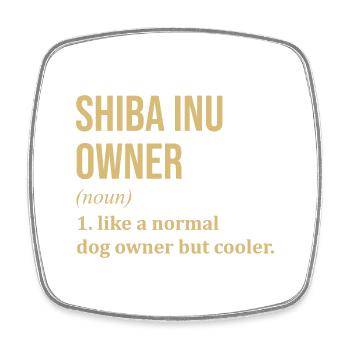 Shiba Inu - Viereckiger Kühlschrankmagnet - Weiß - Vorne