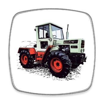 MB trac 65 70 Traktor - Viereckiger Kühlschrankmagnet - Weiß - Vorne