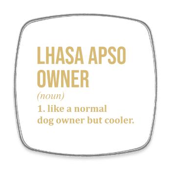 Lhasa Apso - Viereckiger Kühlschrankmagnet - Weiß - Vorne