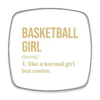 Basketball Basketball Basketball - Viereckiger Kühlschrankmagnet - Weiß - Vorne