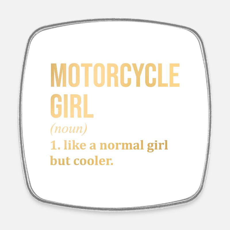 Motorcycle - Square fridge magnet - white