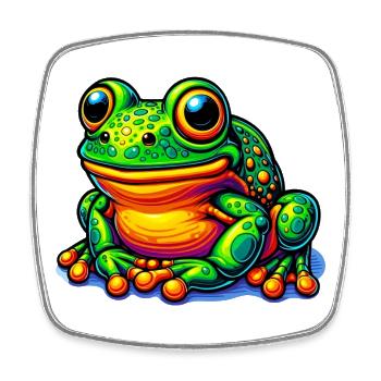 Frog - Square fridge magnet - white - Front