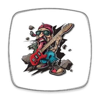 Rock - Rock and Roll - Viereckiger Kühlschrankmagnet - Weiß - Vorne