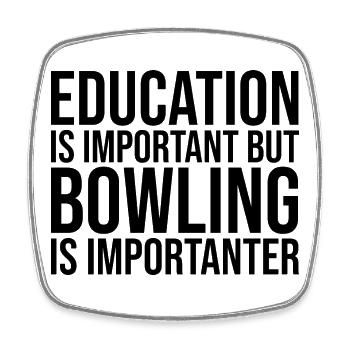 Bowling - Square fridge magnet - white - Front